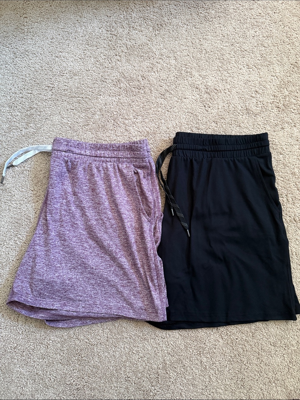 Women’s Pull-On Shorts — Lavender Heather and Black